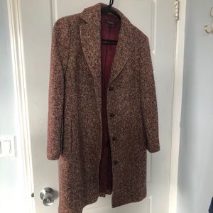 Brooks Brothers Italian Wool Burgundy Tweed coat🌟